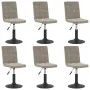 6 light gray velvet swivel dining chairs by , dining chairs - Ref: Foro24-3089300, Price: 330,29 €, Discount: %