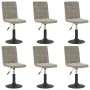 Drehstühle für Esszimmer, 6 Stück aus hellgrauem Samt. von , Essstühle - Ref: Foro24-3089300, Preis: 325,14 €, Rabatt: %