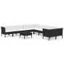 Garden furniture set 11 pieces with black synthetic rattan cushions by , Garden sets - Ref: Foro24-3094496, Price: 976,82 €, ...