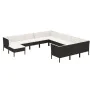 Set de muebles de jardín 12 pzas cojines ratán sintético negro de , Conjuntos de jardín - Ref: Foro24-3094524, Precio: 958,20...