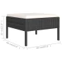 Set de muebles de jardín 12 pzas cojines ratán sintético negro de , Conjuntos de jardín - Ref: Foro24-3094524, Precio: 958,20...