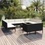 12-teiliges Gartenmöbel-Set mit schwarzen Polstern aus synthetischem Rattan. von , Gartensets - Ref: Foro24-3094620, Preis: 9...