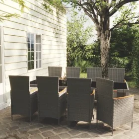 9-piece garden dining set with gray synthetic rattan cushions by , Garden sets - Ref: Foro24-3094939, Price: 850,90 €, Discou...