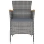 9-piece garden dining set with gray synthetic rattan cushions by , Garden sets - Ref: Foro24-3094939, Price: 850,90 €, Discou...