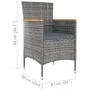 9-piece garden dining set with gray synthetic rattan cushions by , Garden sets - Ref: Foro24-3094939, Price: 850,90 €, Discou...
