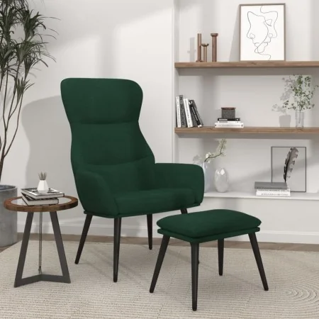 Relax armchair with dark green fabric footrest by , Armchairs - Ref: Foro24-3097434, Price: 118,18 €, Discount: %