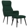 Sillón de relax con reposapiés tela verde oscuro de , Sillones - Ref: Foro24-3097434, Precio: 118,19 €, Descuento: %