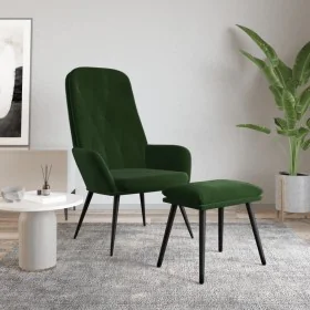 Entspannungssessel mit dunkelgrünem Samt-Hocker von , Sessel - Ref: Foro24-3097621, Preis: 119,79 €, Rabatt: %