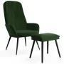 Relax armchair with dark green velvet footstool by , Armchairs - Ref: Foro24-3097621, Price: 119,79 €, Discount: %