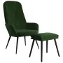 Relax armchair with dark green velvet footstool by , Armchairs - Ref: Foro24-3097621, Price: 119,79 €, Discount: %