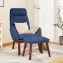 Relax armchair with blue fabric footrest by , Armchairs - Ref: Foro24-3097567, Price: 146,26 €, Discount: %