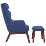 Relax armchair with blue fabric footrest by , Armchairs - Ref: Foro24-3097567, Price: 146,26 €, Discount: %