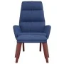 Sillón de relax con reposapiés tela azul de , Sillones - Ref: Foro24-3097567, Precio: 146,26 €, Descuento: %