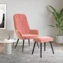 Relax armchair with pink velvet footstool by , Armchairs - Ref: Foro24-3097623, Price: 137,26 €, Discount: %