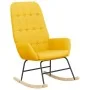 Sillón mecedora con taburete tela amarillo mostaza de , Mecedoras - Ref: Foro24-3097711, Precio: 146,83 €, Descuento: %