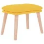 Sillón mecedora con taburete tela amarillo mostaza de , Mecedoras - Ref: Foro24-3097711, Precio: 146,83 €, Descuento: %