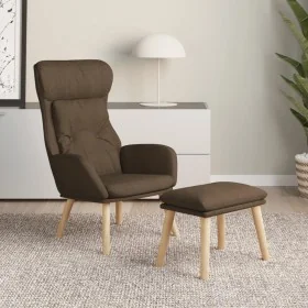Relax armchair with brown fabric footstool by , Armchairs - Ref: Foro24-3097753, Price: 151,31 €, Discount: %