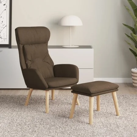 Relax armchair with brown fabric footstool by , Armchairs - Ref: Foro24-3097753, Price: 151,31 €, Discount: %