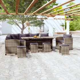 7-teiliges Gartensofa-Set mit grauen Polstern aus synthetischem Rattan. von , Gartensets - Ref: Foro24-3098170, Preis: 1,00 €...