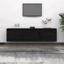 TV-Möbel, 3-teilig, Massivholz aus schwarzem Kiefernholz. von , TV-Möbel - Ref: Foro24-3100128, Preis: 117,87 €, Rabatt: %