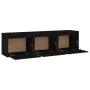 TV-Möbel, 3-teilig, Massivholz aus schwarzem Kiefernholz. von , TV-Möbel - Ref: Foro24-3100128, Preis: 117,87 €, Rabatt: %