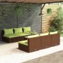 Gartenmöbel-Set, 7-teilig, mit braunen Polstern aus synthetischem Rattan. von , Gartensets - Ref: Foro24-3101460, Preis: 667,...