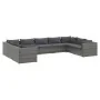 Garden furniture set 9 pieces and gray synthetic rattan cushions by , Garden sets - Ref: Foro24-3101973, Price: 1,00 €, Disco...