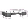Garden furniture set 9 pieces and gray synthetic rattan cushions by , Garden sets - Ref: Foro24-3101973, Price: 1,00 €, Disco...