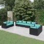 Gartenmöbel-Set, 8-teilig, mit schwarzen Polstern aus synthetischem Rattan von , Gartensets - Ref: Foro24-3102281, Preis: 971...