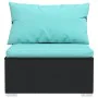 Set de muebles de jardín 8 pzas y cojines ratán sintético negro de , Conjuntos de jardín - Ref: Foro24-3102281, Precio: 971,9...
