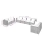 Set de muebles de jardín 8 pzas y cojines ratán sintético negro de , Conjuntos de jardín - Ref: Foro24-3102281, Precio: 971,9...