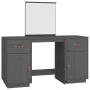 Dresser with solid pine wood mirror in gray. by , Bedroom Dressers - Ref: Foro24-3107836, Price: 243,52 €, Discount: %