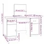 Frisiertisch mit massivem Pinienholzspiegel in Grau. von , Schlafzimmerkommoden - Ref: Foro24-3107836, Preis: 243,52 €, Rabat...