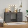 Juego de tocador con LED madera maciza de pino gris de , Tocadores para dormitorios - Ref: Foro24-3107841, Precio: 258,84 €, ...