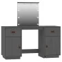 Juego de tocador con LED madera maciza de pino gris de , Tocadores para dormitorios - Ref: Foro24-3107841, Precio: 258,84 €, ...