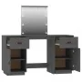 Juego de tocador con LED madera maciza de pino gris de , Tocadores para dormitorios - Ref: Foro24-3107841, Precio: 258,84 €, ...