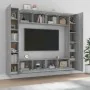 TV furniture set 8 pieces gray Sonoma plywood by , TV Furniture - Ref: Foro24-3114236, Price: 341,83 €, Discount: %