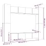 Set de muebles para TV 8 pzas madera contrachapada gris Sonoma de , Muebles TV - Ref: Foro24-3114236, Precio: 341,83 €, Descu...