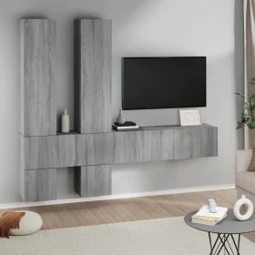 Mueble de pared para TV madera contrachapada gris sonoma de , Muebles TV - Ref: Foro24-3114572, Precio: 209,55 €, Descuento: %