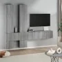Wall-mounted TV stand made of gray Sonoma plywood. by , TV Furniture - Ref: Foro24-3114572, Price: 209,55 €, Discount: %