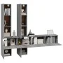 Wall-mounted TV stand made of gray Sonoma plywood. by , TV Furniture - Ref: Foro24-3114572, Price: 209,55 €, Discount: %