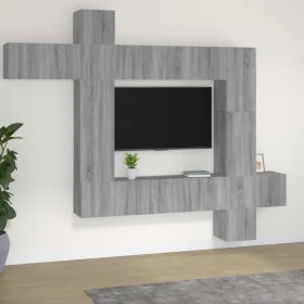 TV-Möbel-Set, 9-teilig, aus grauem Sonoma-Sperrholz. von , TV-Möbel - Ref: Foro24-3114660, Preis: 356,16 €, Rabatt: %