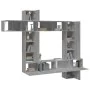 TV furniture set 9 pieces gray Sonoma plywood by , TV Furniture - Ref: Foro24-3114660, Price: 356,16 €, Discount: %