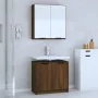 Badezimmermöbel-Set, 2-teilig, aus brauner Eichen-Ingenieurholz. von , Badezimmermöbel - Ref: Foro24-3115867, Preis: 120,50 €...