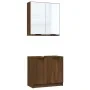 Set de muebles de baño 2 pzas madera de ingeniería marrón roble de , Muebles de baño - Ref: Foro24-3115867, Precio: 120,50 €,...