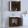 Set de muebles de baño 2 pzas madera de ingeniería marrón roble de , Muebles de baño - Ref: Foro24-3115867, Precio: 120,50 €,...