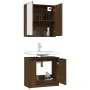 Set de muebles de baño 2 pzas madera de ingeniería marrón roble de , Muebles de baño - Ref: Foro24-3115867, Precio: 120,50 €,...