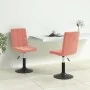 Sillas de comedor giratorias 2 unidades de terciopelo rosa de , Sillas de comedor - Ref: Foro24-335746, Precio: 103,14 €, Des...