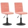 Sillas de comedor giratorias 2 unidades de terciopelo rosa de , Sillas de comedor - Ref: Foro24-335746, Precio: 103,14 €, Des...