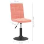 Drehstühle für Esszimmer, 2 Stück in rosa Samt. von , Essstühle - Ref: Foro24-335746, Preis: 103,14 €, Rabatt: %